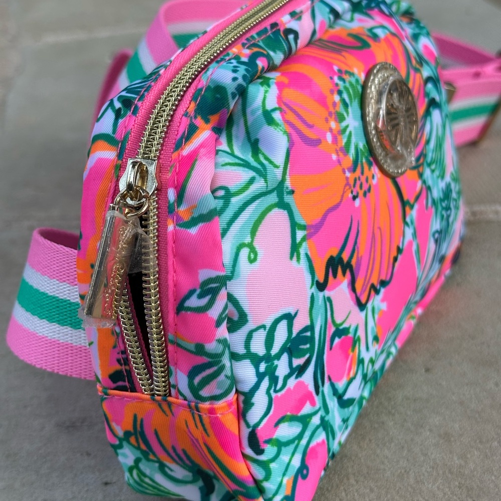 Lilly Pulitzer Pink and Green Floral belt bag - Picture 7 of 13